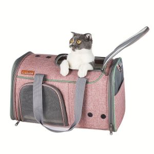 1pc Portable Oxford Cloth Pet Travel Bag Foldable And Breathable Cat Travel Carrier Pet Supplies