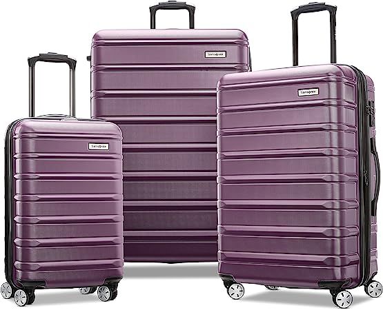 Samsonite Omni 2 Hardside Expandable Luggage with Spinner Wheels, Purple, 3-Piece Set (20_24_28)